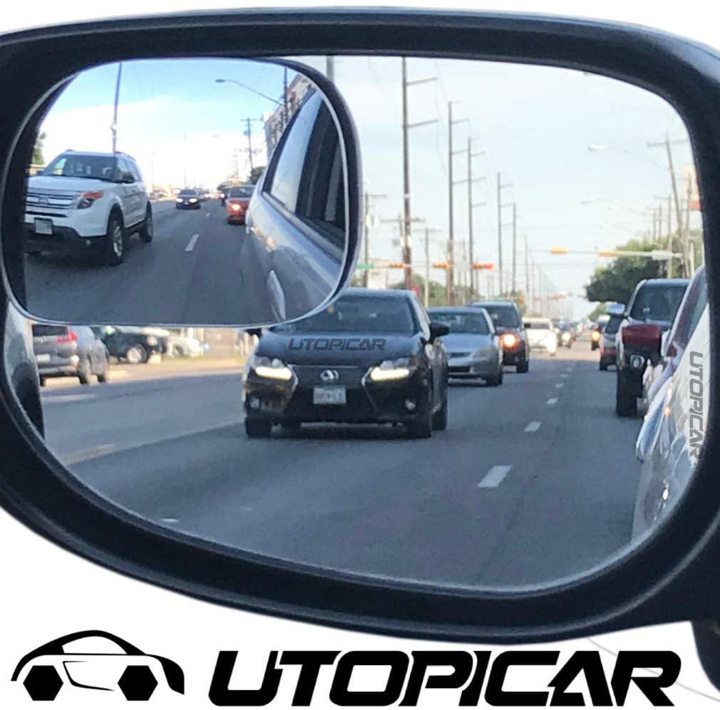 Blind Spot Mirrors.XLarge for SUV， Truck， and Pick-up Engineered by Utopicar for Blind Side (2 Pack)