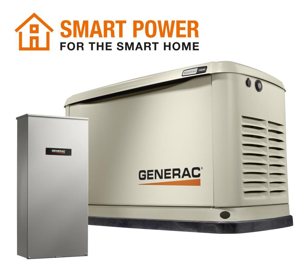 Generac Guardian 14kW Home Backup Generator with 16-circuit Transfer Switch WiFi-Enabled 7224 from Generac