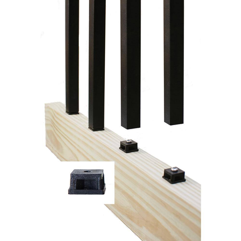 Precision Black Square Plastic Baluster Connectors (20-Pack) BALCON-SB