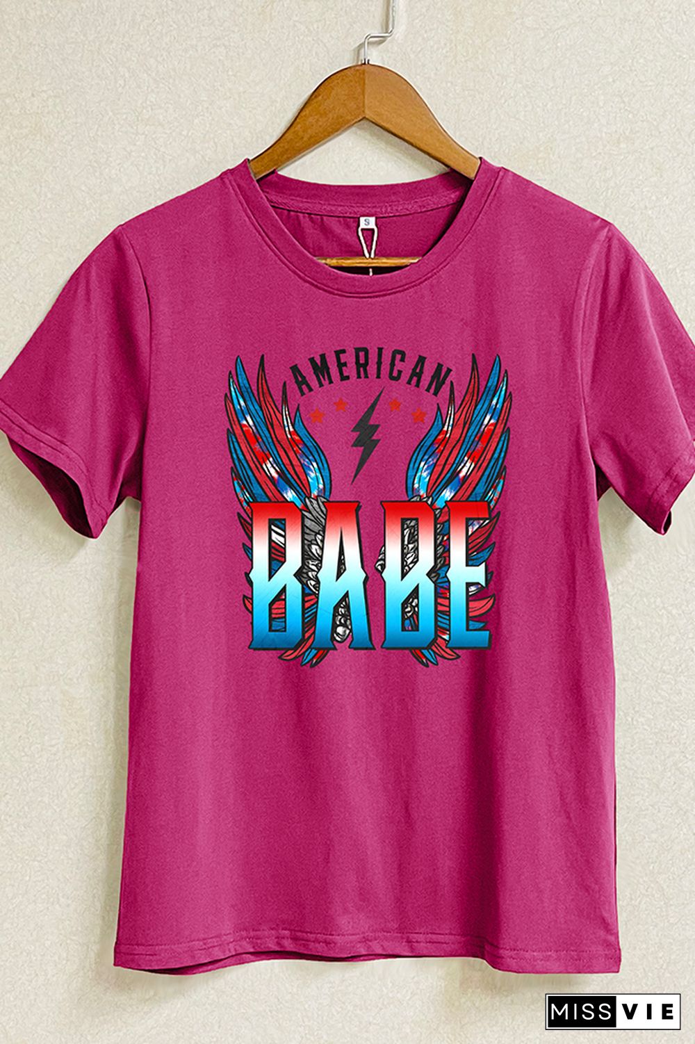 American Babe Retro Wings Short Sleeve Graphic Tee Wholesale