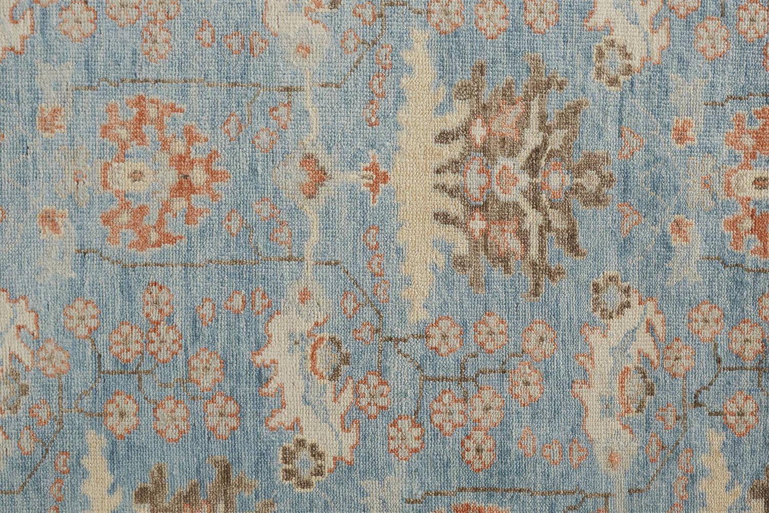 Bennet Hand Knotted Blue and Brown Rug by BD Fine