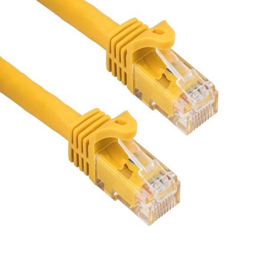 SANOXY 100 ft. Cat6a 600 MHz UTP Snagless Ethernet Network Patch Cable Yellow SNX-CBL-LDR-C6110-90HD