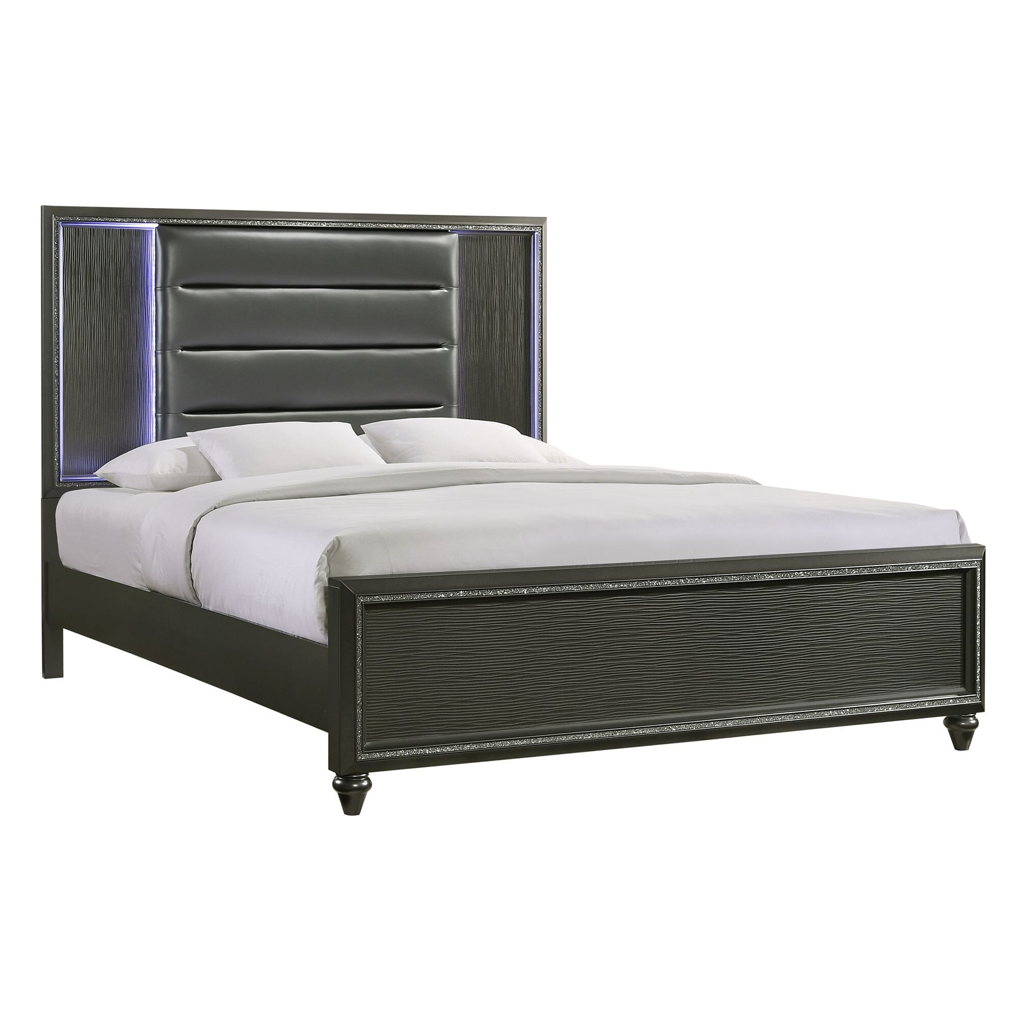 Picket House Furnishings Faris King Panel 5PC Bedroom Set in Black - - 32087739