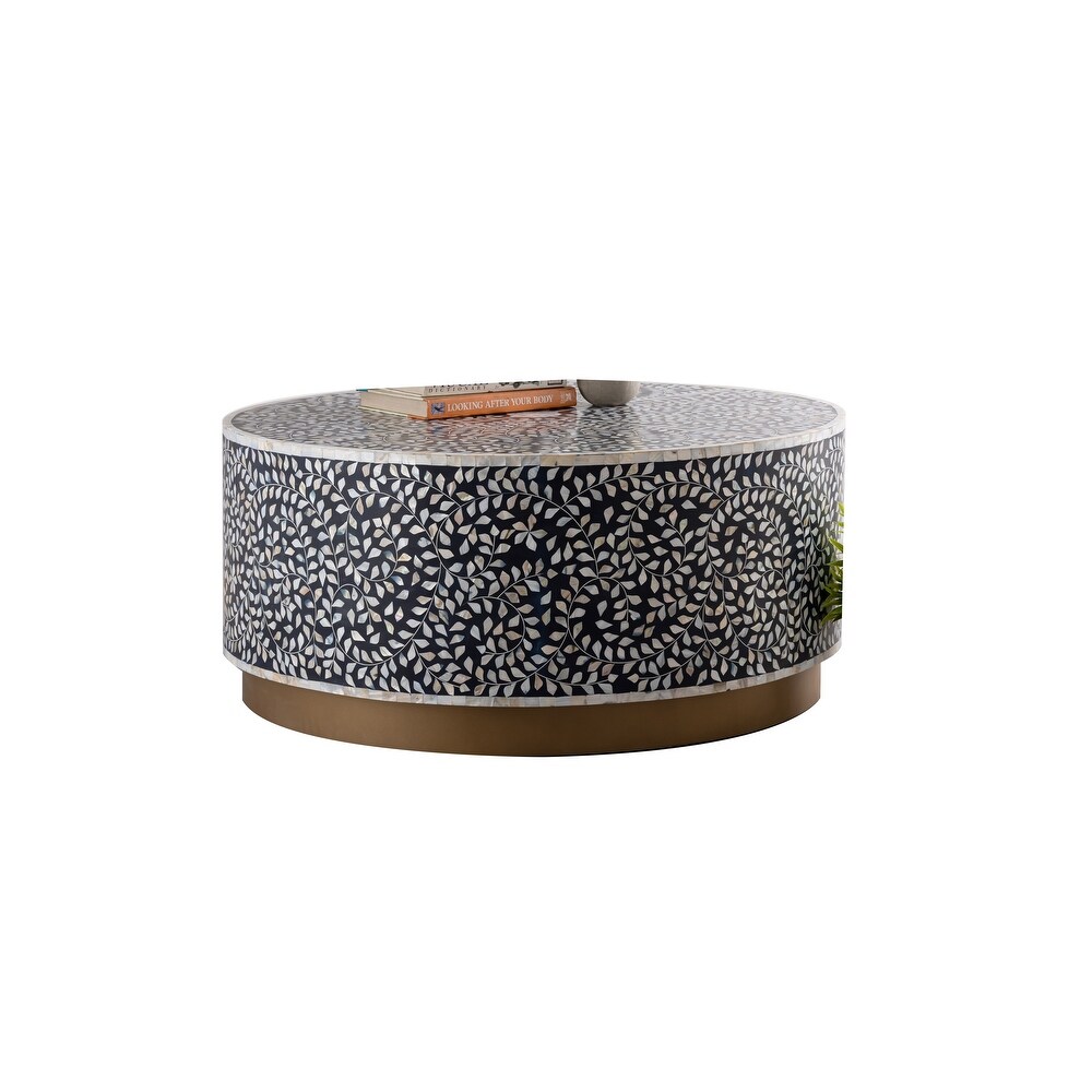 Luxe Handmade Mother of Pearl Coffee Table