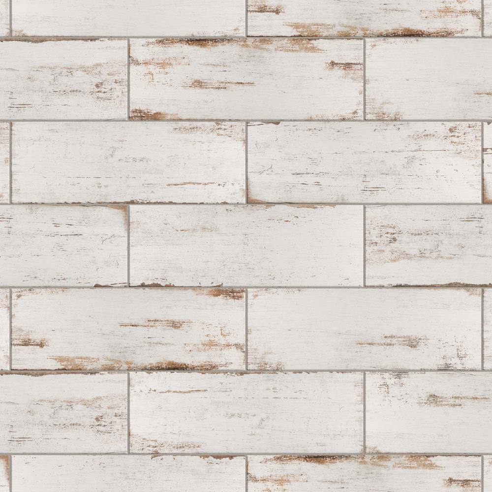 Merola Tile Retro Blanc 8-14 in. x 23-12 in. Porcelain Floor and Wall Tile (11.12 sq. ft.Case) FNURT8BL