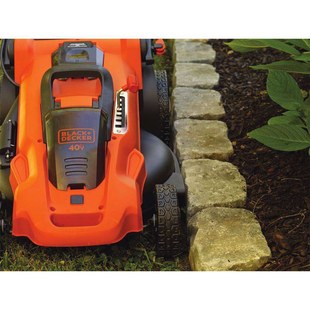 BLACK+DECKER 40V MAX 20 in. Battery Powered Walk Behind Push Lawn Mower with (2) 2Ah Batteries  Charger CM2043C