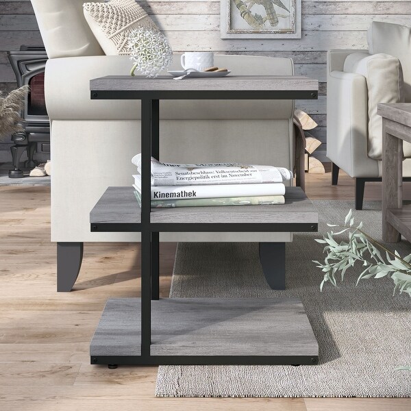 Furniture of America Jolle Contemporary 14-inch 2-shelf Side Table