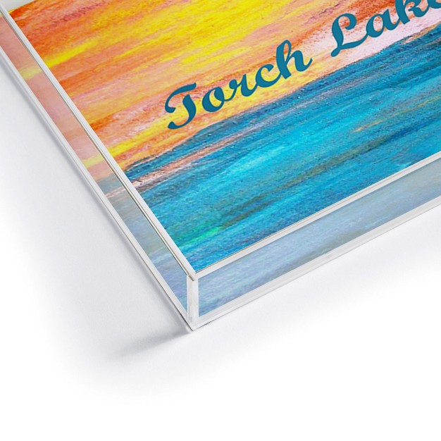 Studio K Originals Torch Lake Sunset Dream Ii Acrylic Tray Deny Designs