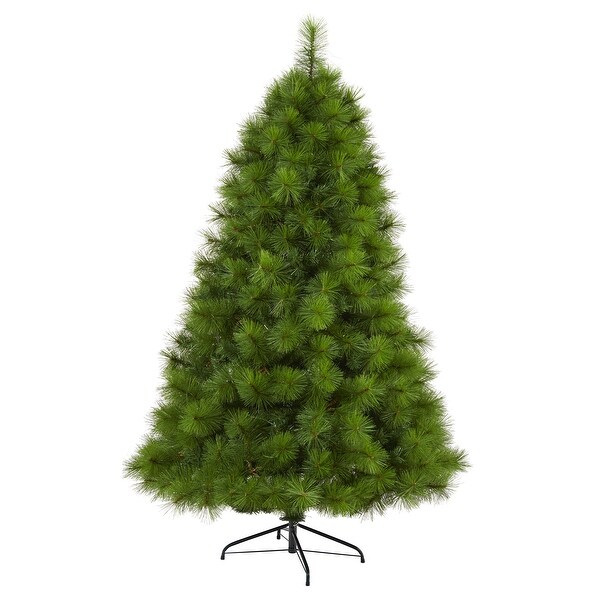 6.5' Green Scotch Pine Christmas Tree with 350 Clear LED Lights