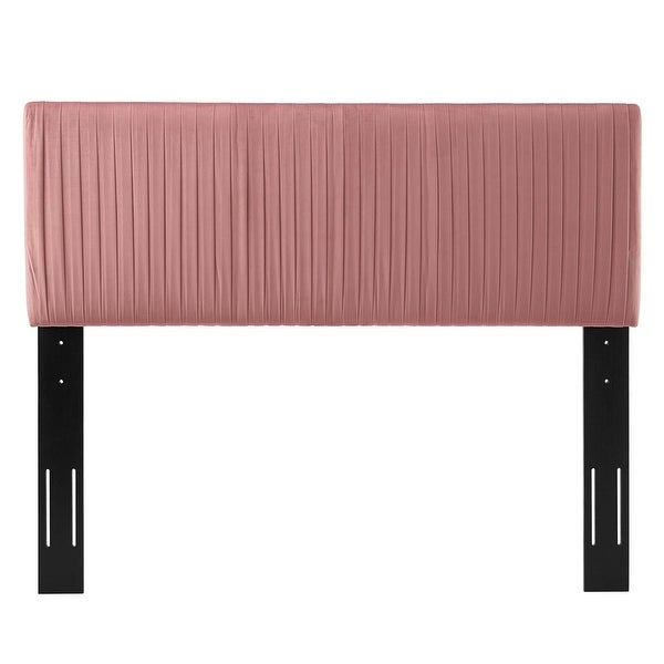 Montrose Heather Pink Velvet Upholstered Twin Size Headboard - - 32807407