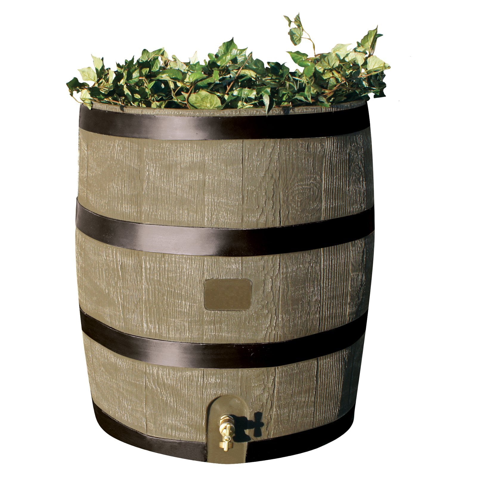 RTS Home Accents 35 Gal. Rain Barrel w/ Planter