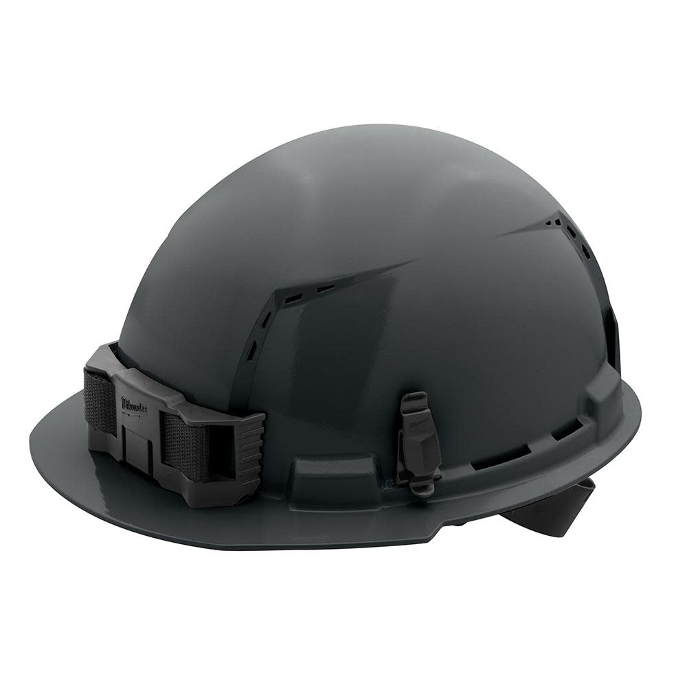 Milwaukee Gray Front Brim Vented Hard Hat with 4pt Ratcheting Suspension Type 1 Class C 48-73-1214 from Milwaukee