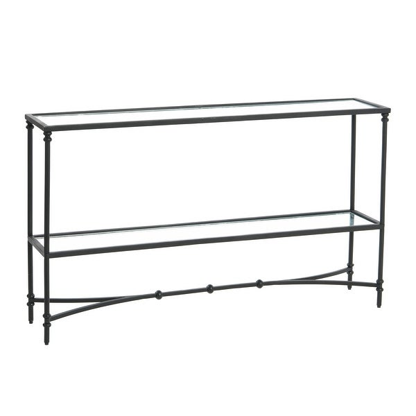 Libertine Glass and Iron Console Table