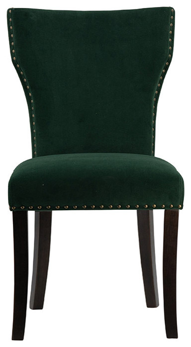 Upholstered Dining Chair  Green   Contemporary   Dining Chairs   by Lighting New York  Houzz