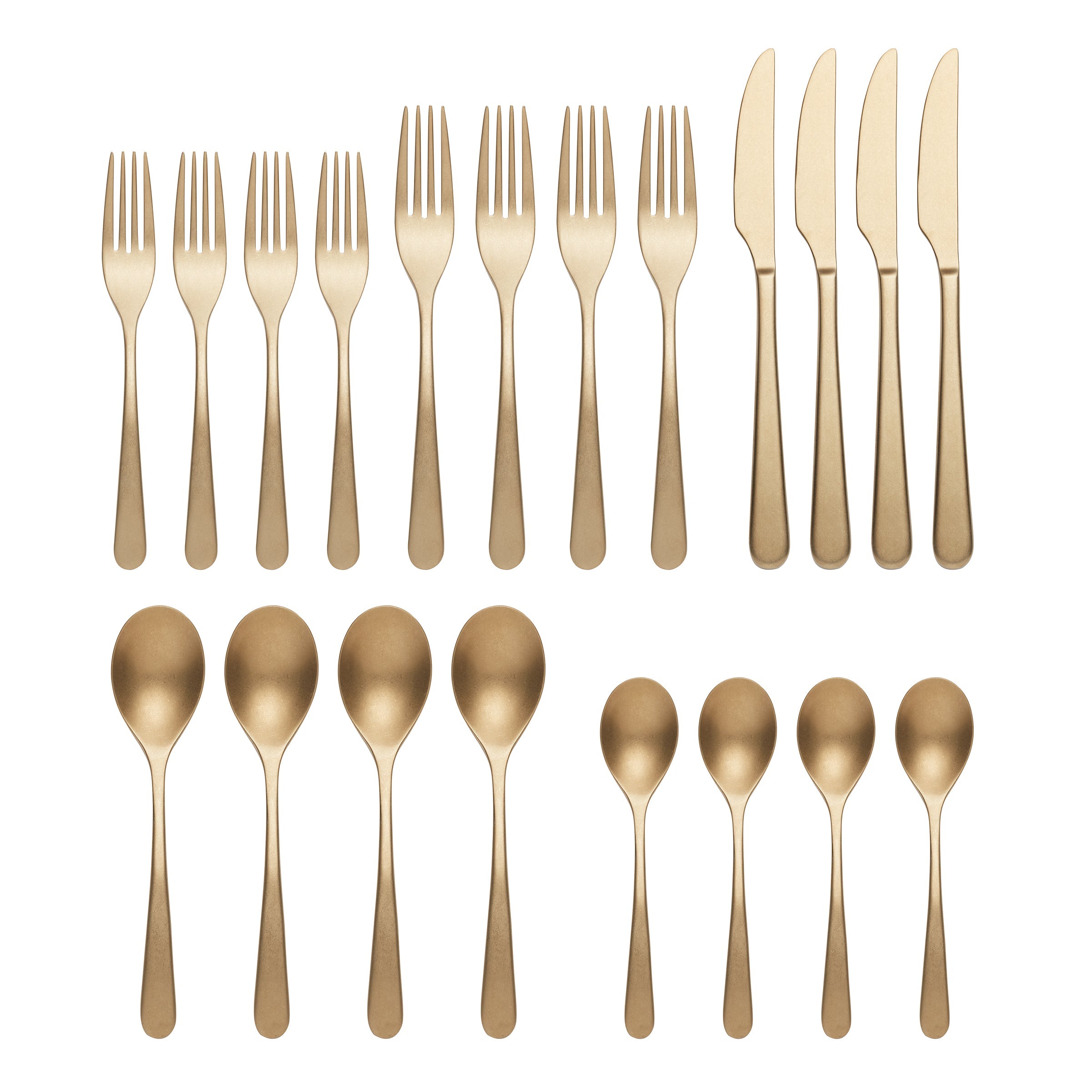 Kenbrook Champagne 20 Piece Everyday Flatware Set