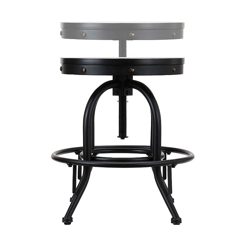 Southern Enterprises Round Adjustable-Height Stool