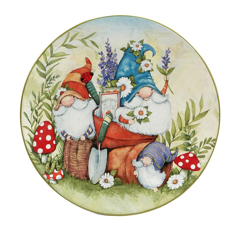 Certified International Garden Gnomes 4-pc. Dinner Plate Set