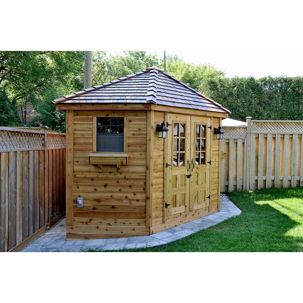 Outdoor Living Today 9 ft. x 9 ft. Penthouse Cedar Garden Shed PEN99