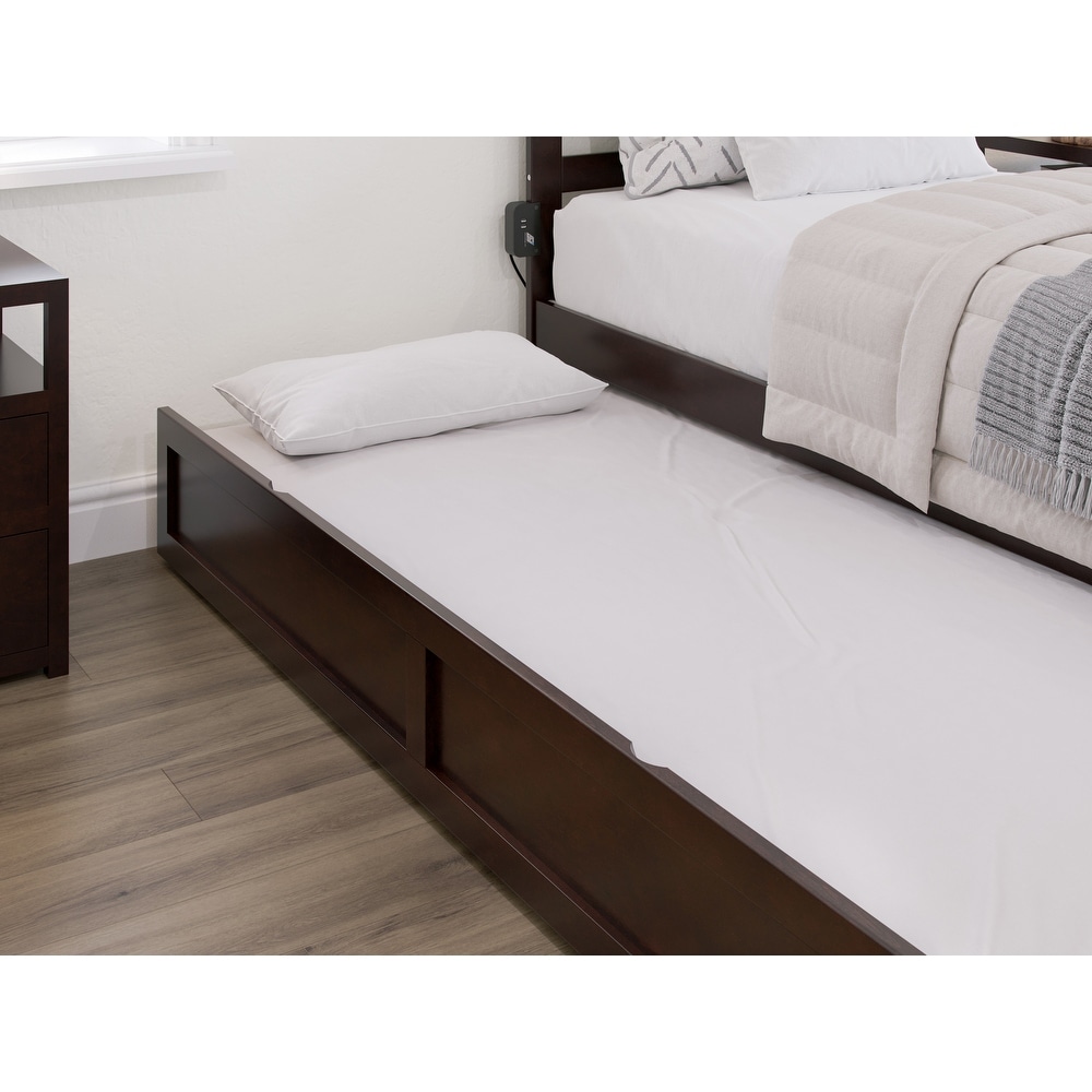 Warren Solid Wood Platform Bed with Footboard