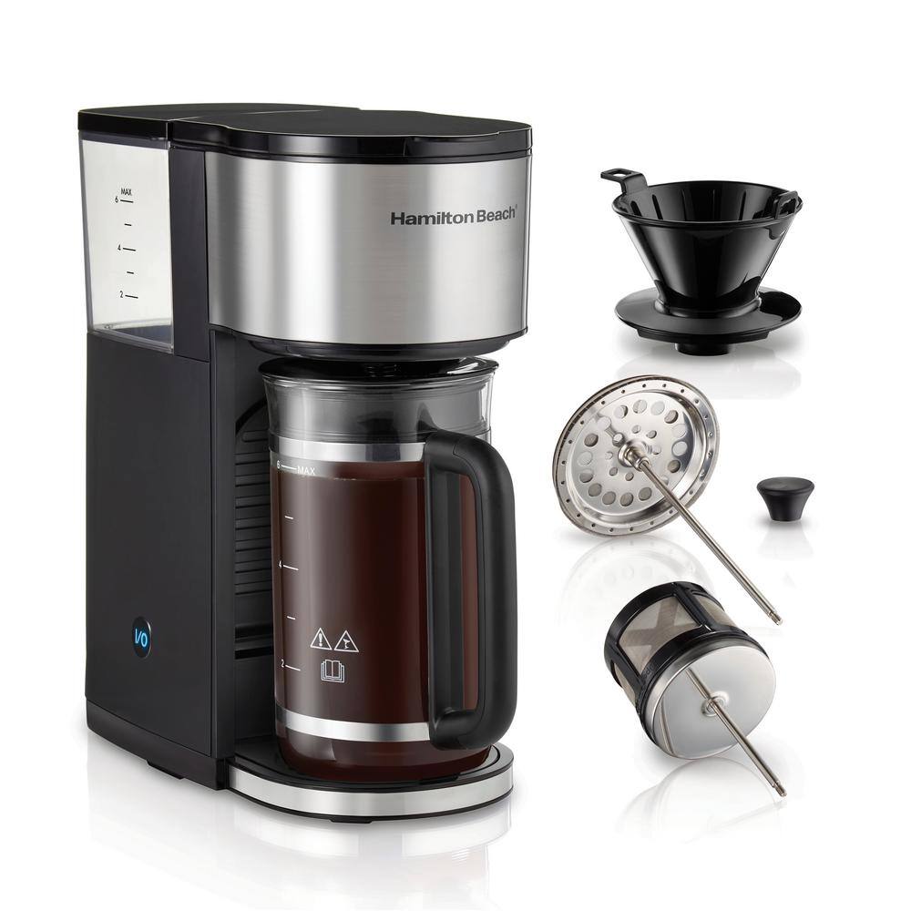 Hamilton Beach Home Barista 6-Cup Black 7-in-1 Coffee Maker 46251