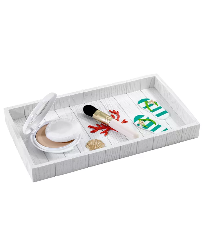 Avanti Beach Mode Flip-Flop Motif Resin Bathroom Tray