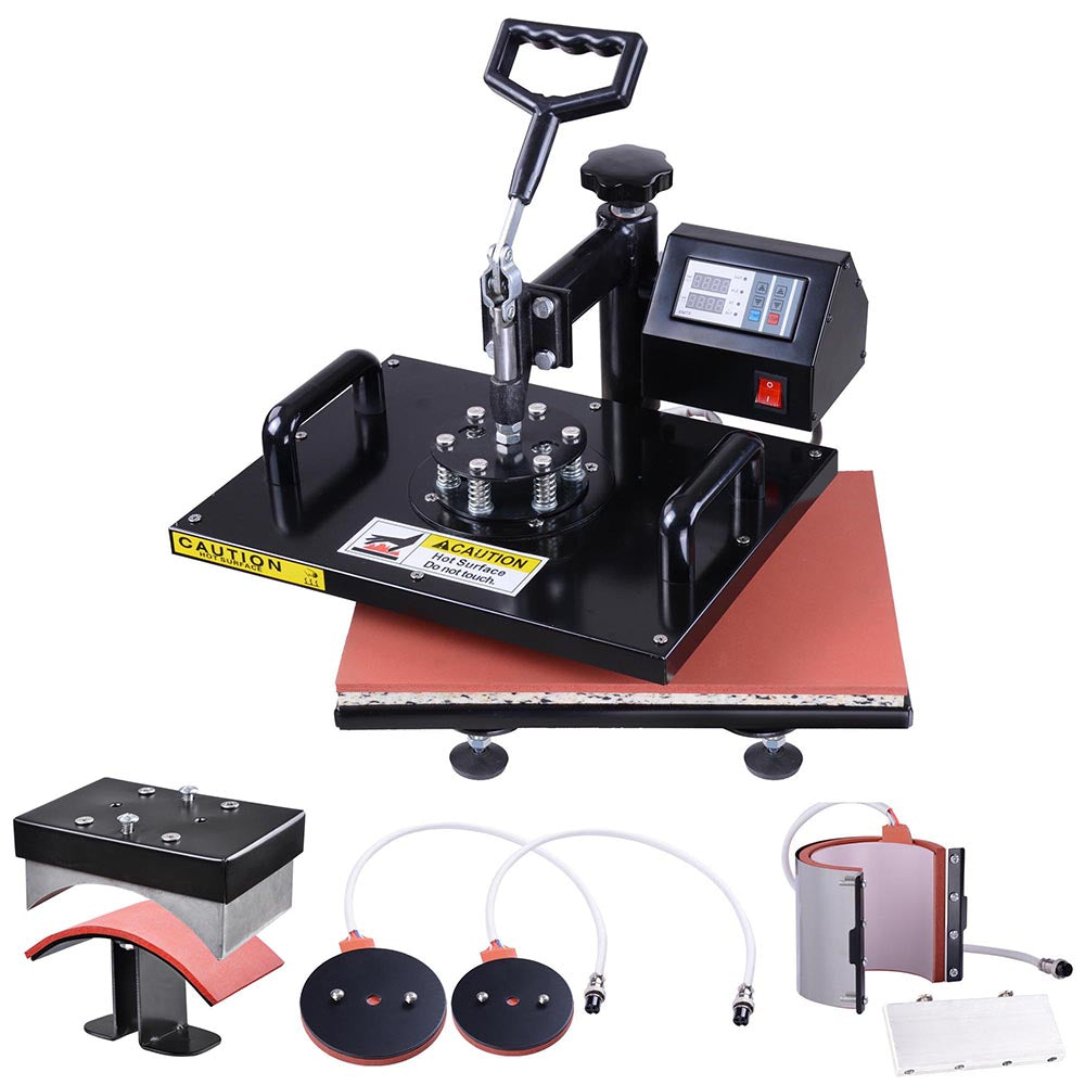 Yescom Digital Heat Press Sublimation Transfer Machine 6in1 12x15 Black