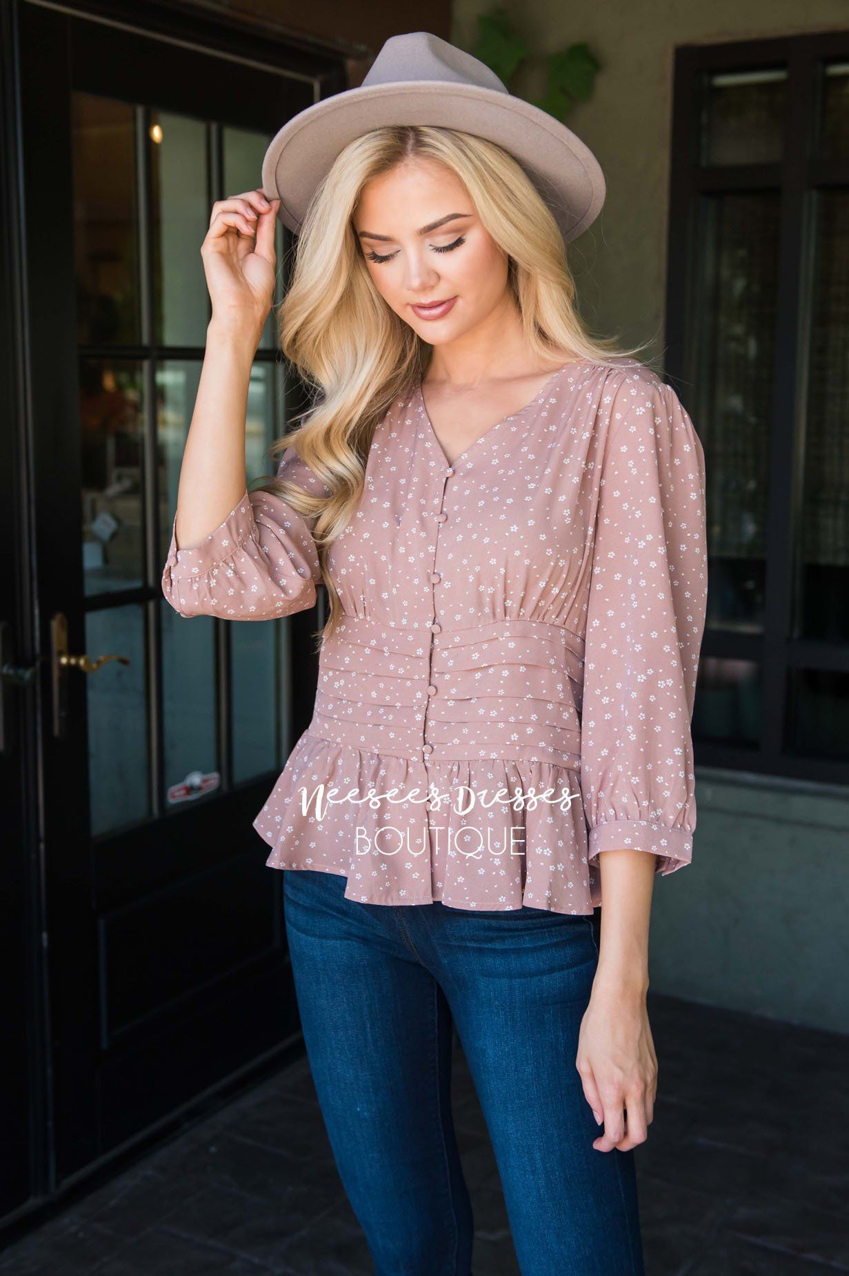 Tell Our Love Story Pleated Top