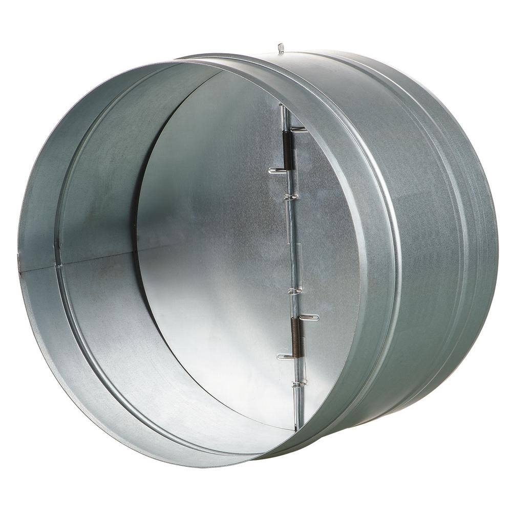 VENTS-US 8 in. Galvanized Back-Draft Damper with Rubber Seal KOM 200 U