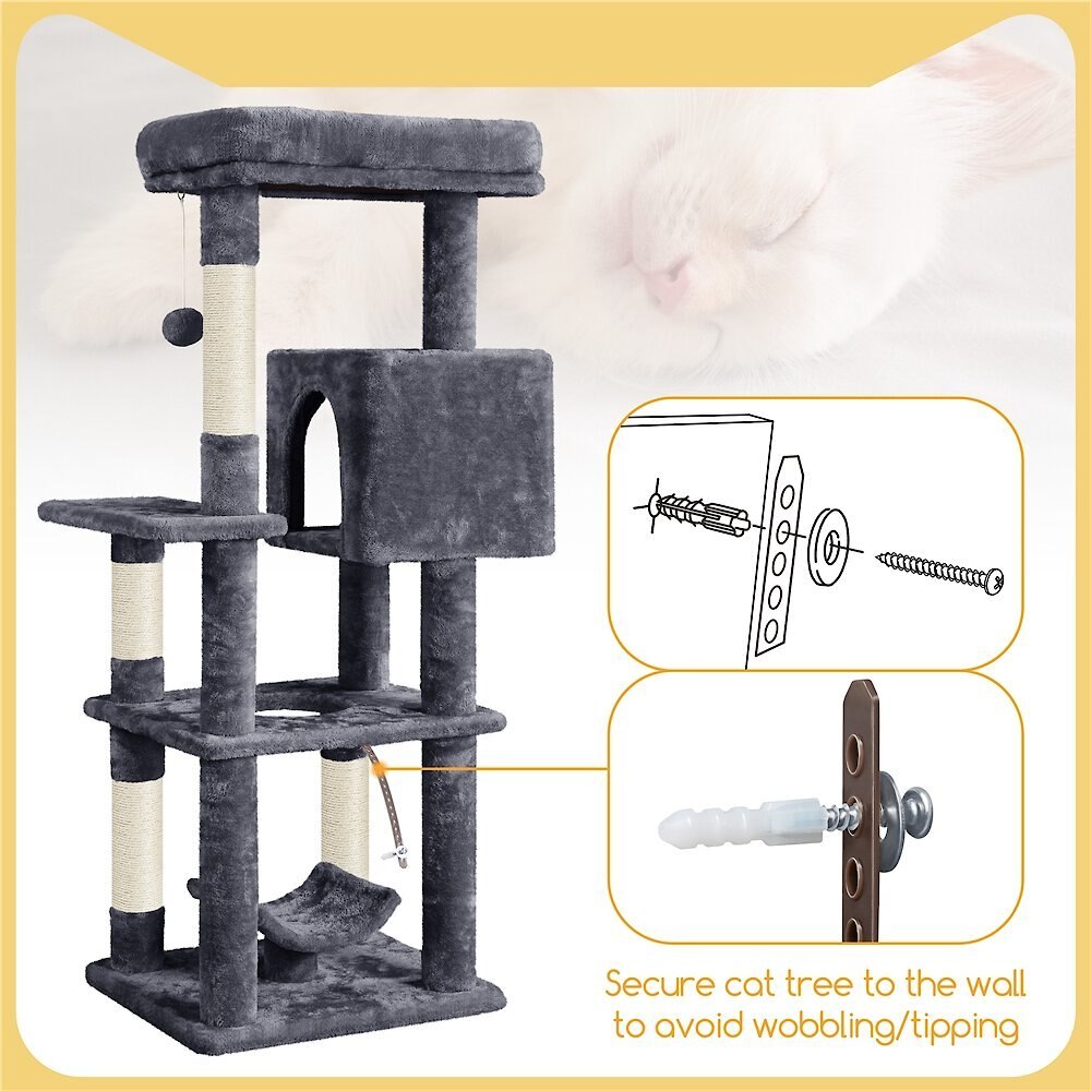 Yaheetech 51.5-in Plush Cat Tree Condo