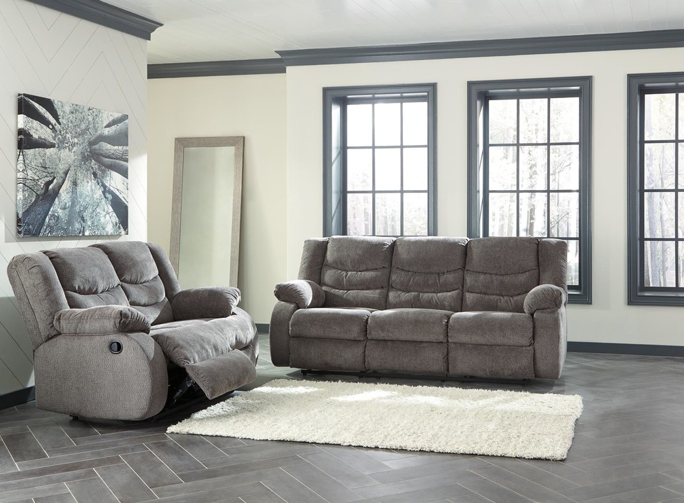 Tulen Reclining Loveseat  Gray 9860686   Transitional   Loveseats   by Homesquare  Houzz