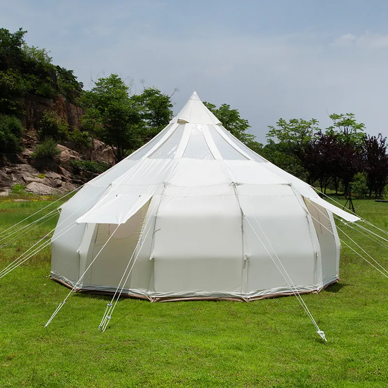 go hike safari resort camping luxury water drop tent glamping waterproof oxford cotton canvas star gazer bell tent for parties