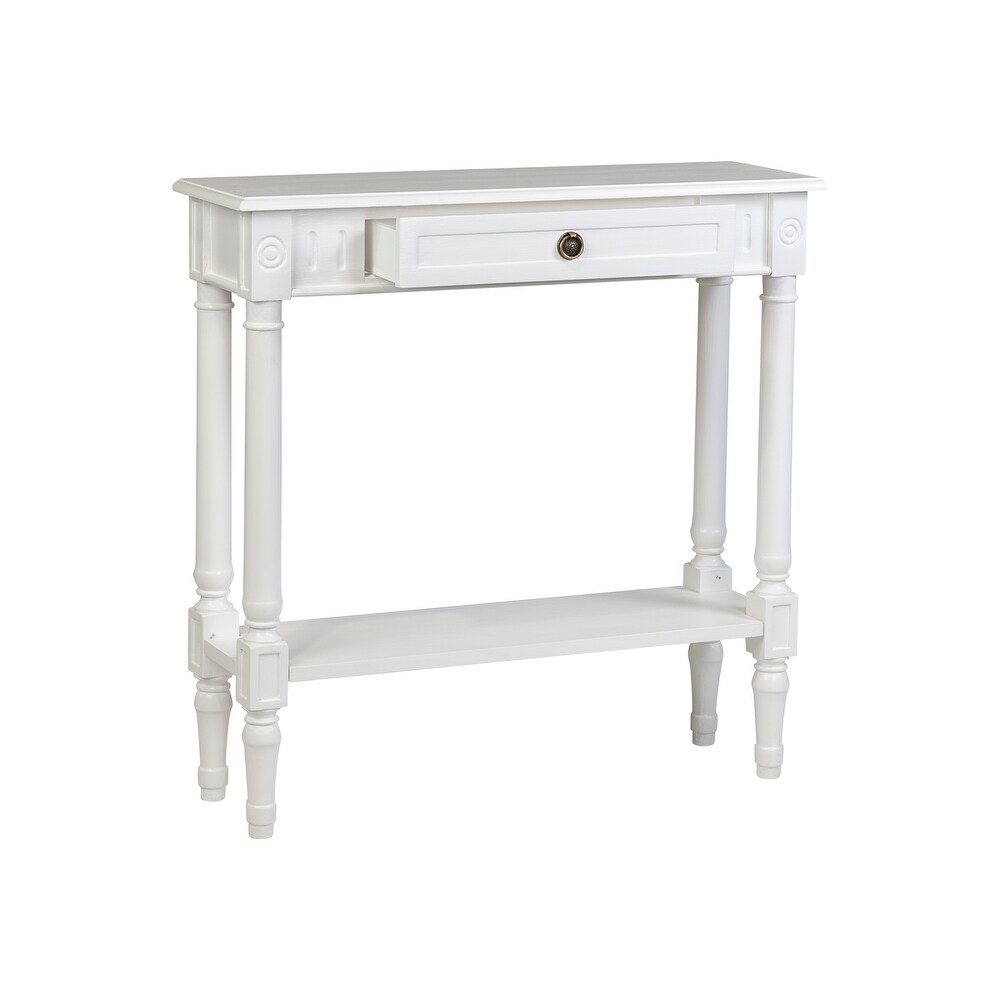 East at Main Wood Console Accent Table with Drawer