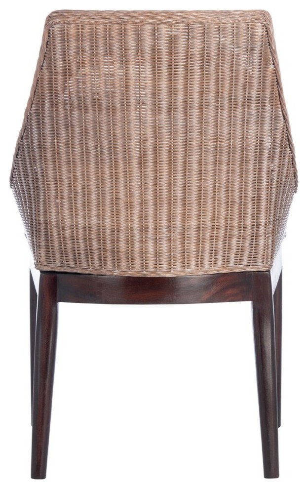 Carlos Rattan Sloping Chair Brown   Tropical   Armchairs And Accent Chairs   by AED Luxury Home Decor  Houzz