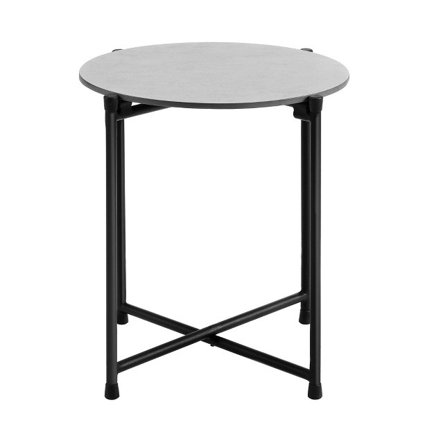 Round Cocktail Table Charcoal Alaterre Furniture