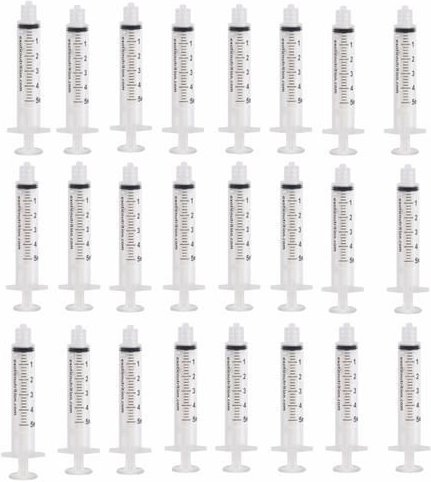 Exotic Nutrition O-Ring Syringes， 5-ml Luer Tip