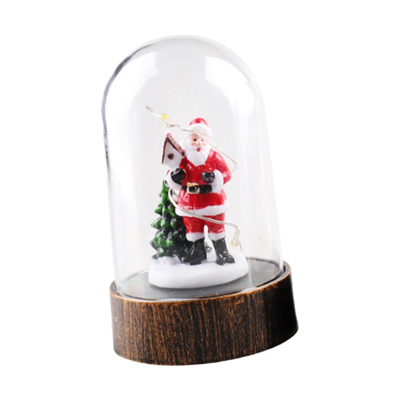 Christmas Dome With Led Night Light Desk Lamp For Christmas Living Room Santa Claus