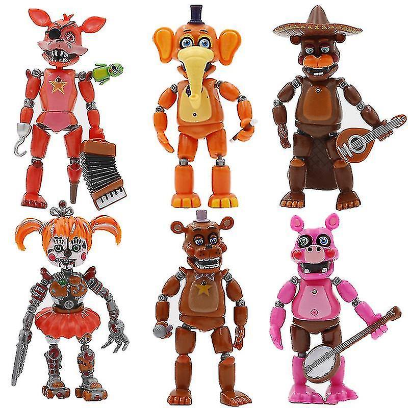 6pcs Five Nights At Freddy's Building Block Minifigure Toy