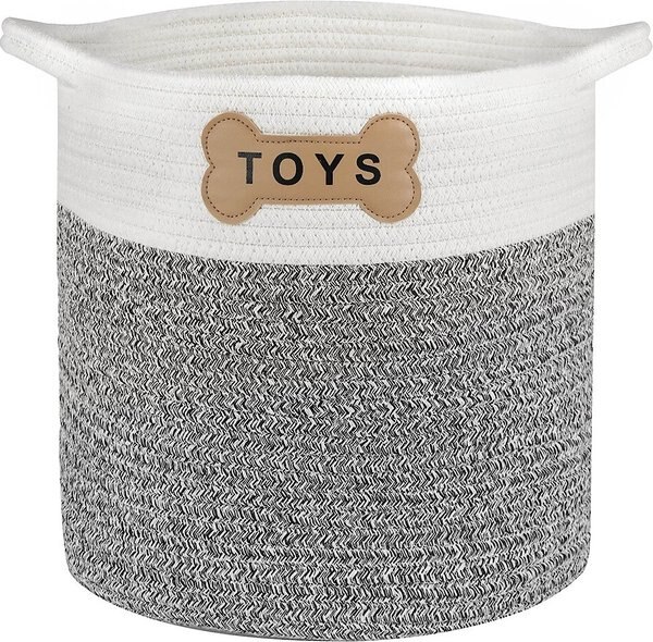 Park Life Designs Naples Cotton Rope Dog and Cat Toy Storage Basket