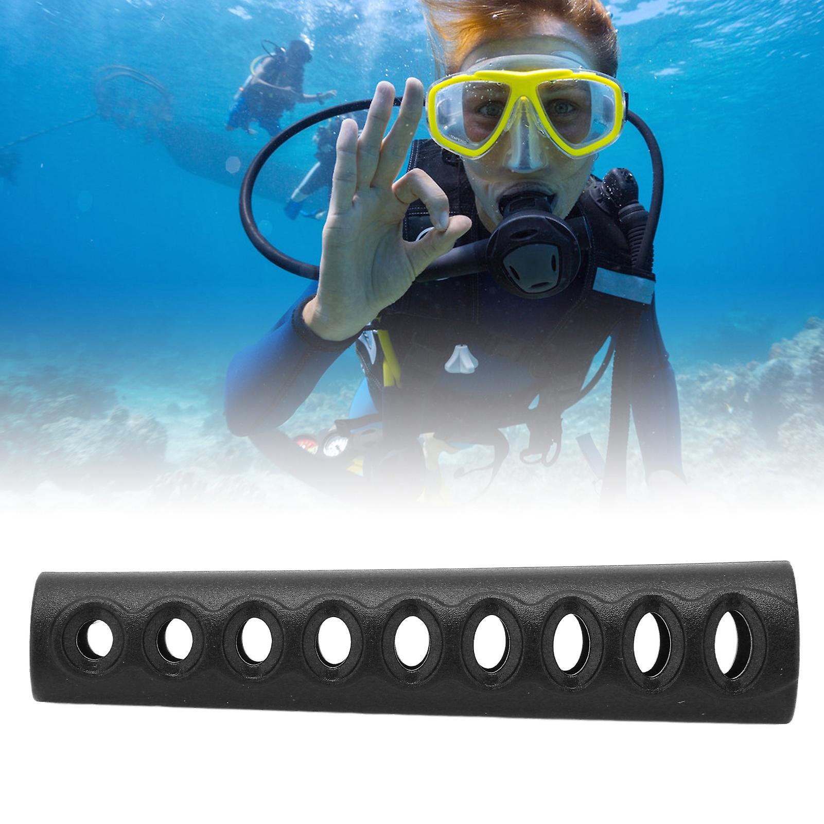 Durable Pvc Long Regulator Hose Protector For Scuba Diving With Vented Design - Ensures Safe And Smooth Dive Experience[black]