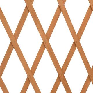 Afoxsos 70.9 in. L x 39.4 in. H Orange Firwood Garden Trellis Fence Decorative Fence HDDB1999