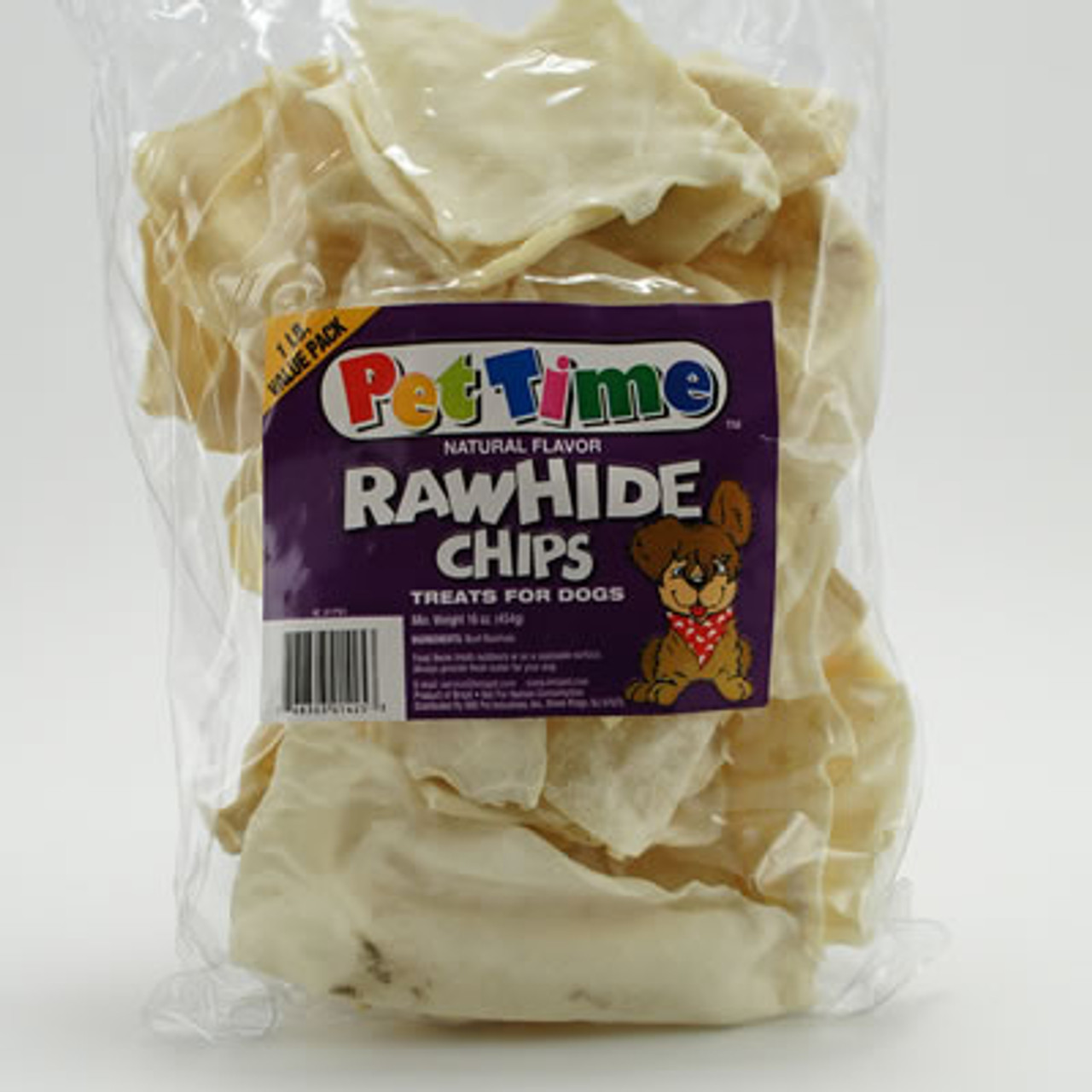 Rawhide Chips Dog Treats， 16 oz