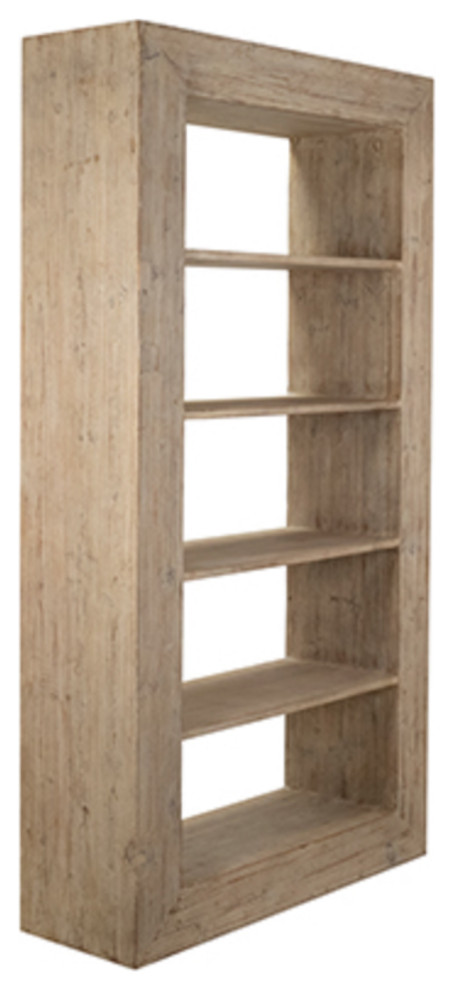 Washed Block Shelf   Farmhouse   Bookcases   by Design Mix Furniture  Houzz