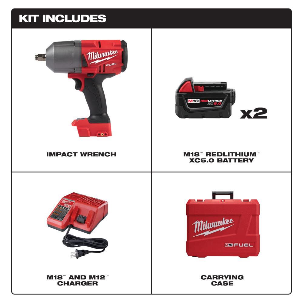 Milwaukee 2767-22 M18 FUEL Electric Impact Wrench 2767-22 from Milwaukee