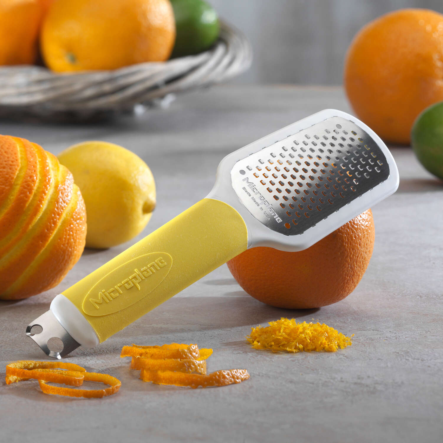 Microplane Yellow Plastic/Stainless Steel Citrus Tool