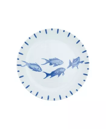 Porland Marine Blue 6-Piece Cake Plate Set