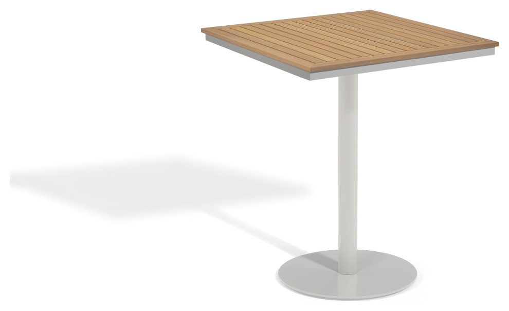 Paphos Square Bar Table   Contemporary   Outdoor Pub And Bistro Tables   by Oxford Garden  Houzz