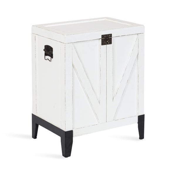 Kate and Laurel Cates Wood Side Table with Trunk Storage - 21x27x15