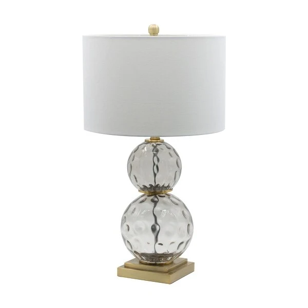 AandB Home Stack Globe Table Lamp with Dimple Glass Square Base