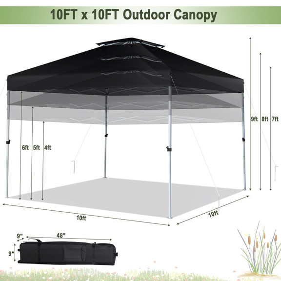 Costway 64257139 2 Tier 10 x 10 Feet Pop up Canopy...