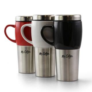 Mr. Coffee Traverse 16 fl.oz. Stainless Steel and Ceramic Travel Mug (Set of 3) 985112241M